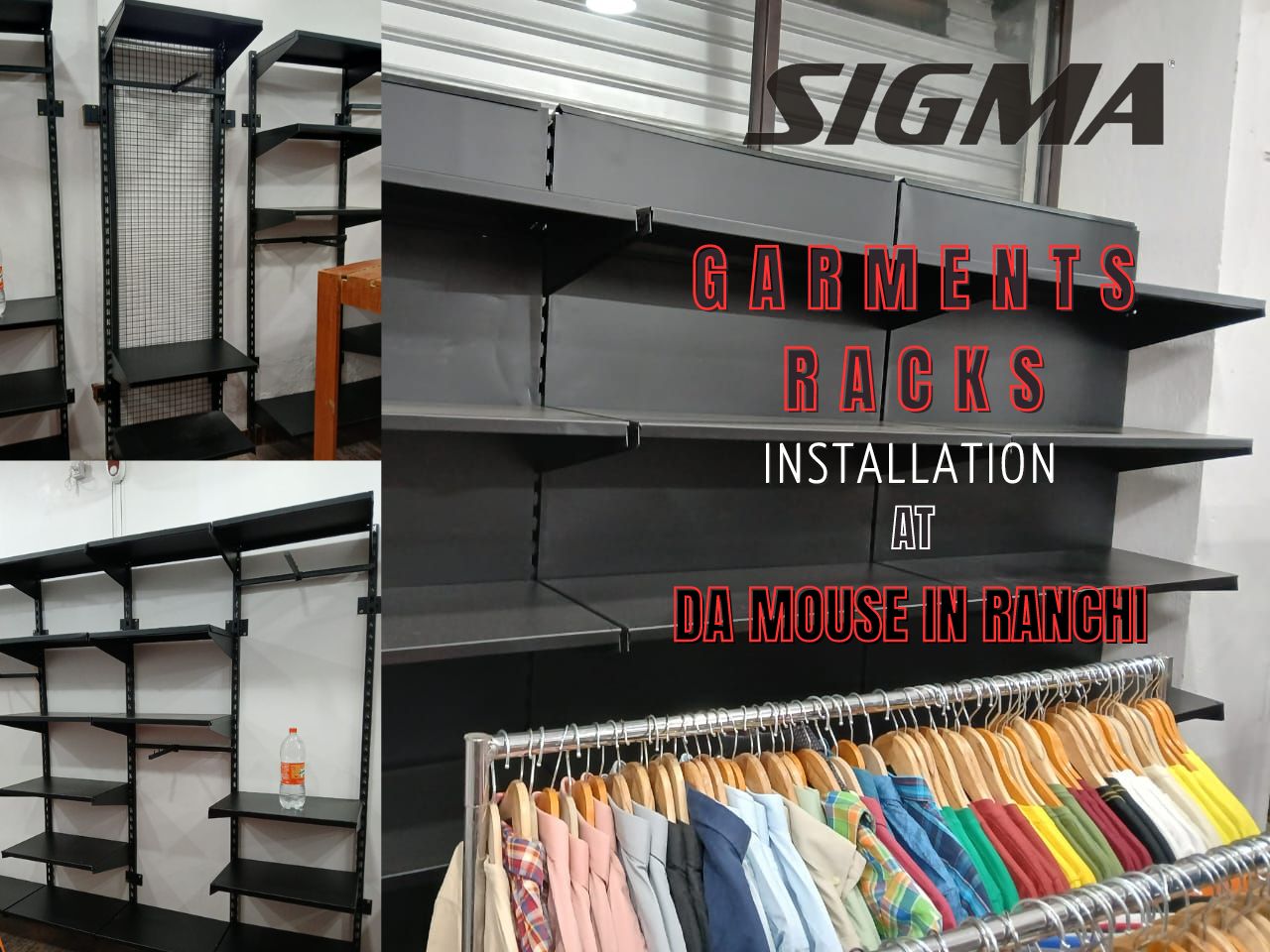 Garment display racks at DA Mouse, Ranchi.jpg